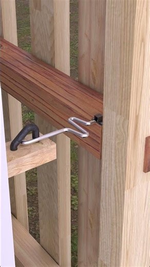 DIY Swinging Gate with a Push-Lock Mechanism