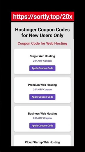 Hostinger Coupon Code 2026 - Hostinger Cloud Hosting, VPS Hosting, Web Hosting Discount Coupon Code