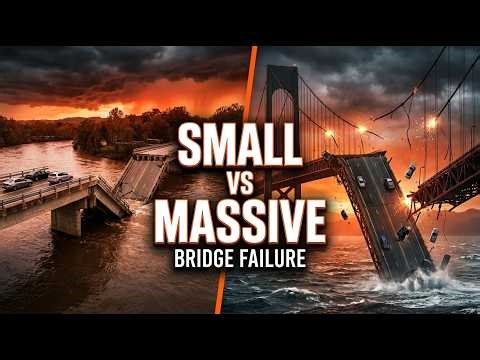 Bridge Failures: Small Bridge vs Major Suspension Bridge Collapse