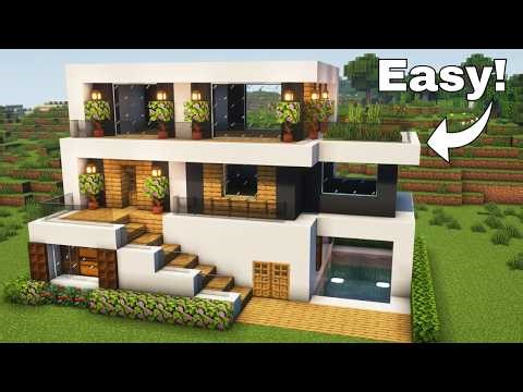 Minecraft Easy Modern House Tutorial
