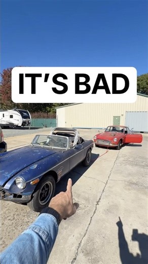 I'm entering the MGB GT into a tractor pull now. #classiccars