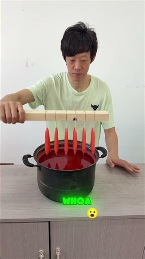 🕯️✨ Daddy Makes Candles! The Red “Mystery Stuff” Is So Cool! #funny