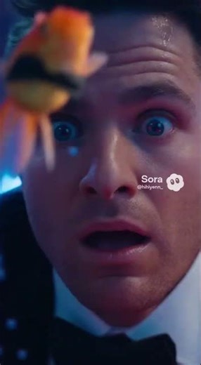 The bomb is about to explode! Watch a goldfish jump out of its bowl to save the day 爆弾が爆発寸前！金魚が水槽から