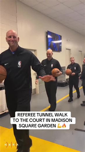 Refs get ready to take the court in New York 🗽 (Via @NBA Referees) #nba #nbabasketball #basketball