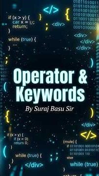 C Programming✨ Operator & Keywords || Suraj Basu Sir || #cprogramming #operator #keywords #education