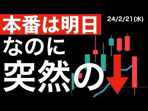 【本番は明日】なのにエヌビディア！突然の急落はなぜ？