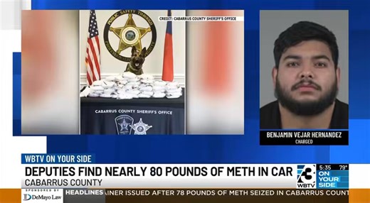 🚨MASSIVE BUST: Illegal Alien arrested for trafficking nearly 80 pounds of meth in NC.From 2021-2024 the Democrat Party created the largest and deadliest tsunami of narcotics trafficking and cartel infiltration in history.Democrats now want ICE abolished or dead.