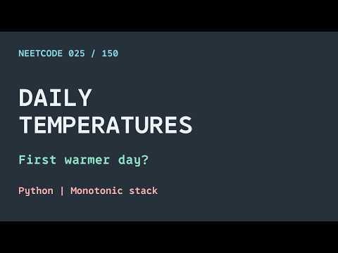 NC025 — Daily Temperatures | NeetCode 150