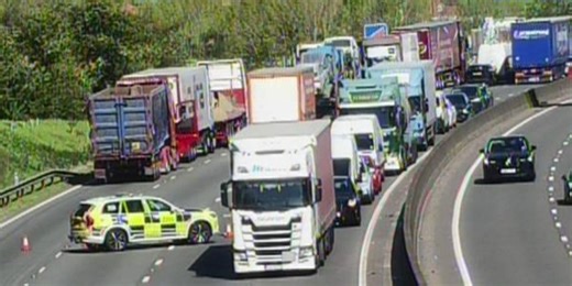 M6 closed: Drivers face long delays after motorway crash as emergency services rush to scene