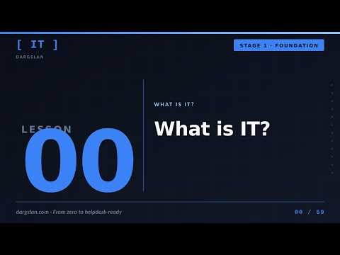 IT Basics Lesson 00: What is IT? | Dargslan IT Basics Series