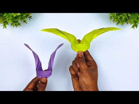 Easy Paper Crafts 🦇 How to Make Moving Paper Bat | Easy DIY Flying Bat Craft (Halloween Special!)