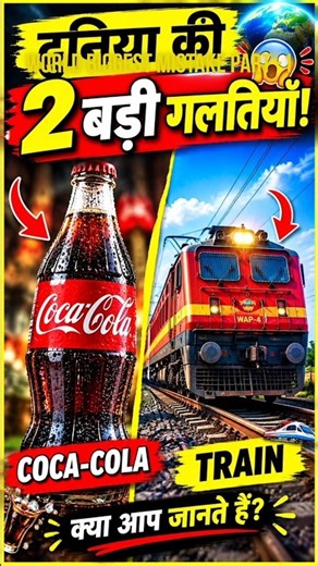 Biggest Mistakes in the World! Coca-Cola & Train 🚂🥤😱😲🤔| #Shorts #shortvideo #ytshorts