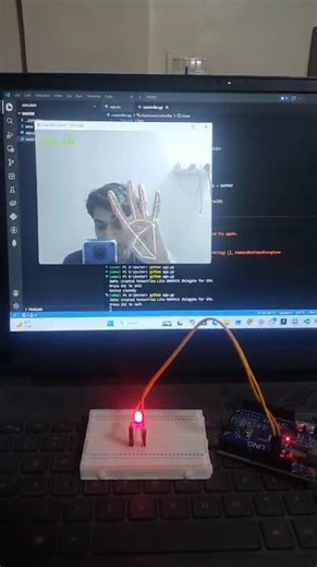 Hand Gesture LED Control using Arduino | Computer Vision Project 🚀