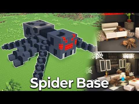 ⛏️ Minecraft Tutorial :: How to build a Huge Spider-shaped House 🕷️🕸️ [마인크래프트 거대한 거미 모양 집짓기 건축강좌]