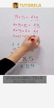 Step-by-Step Vertical Addition: 999 + 185 #Math #ArithmeticOperations #VerticalAddition