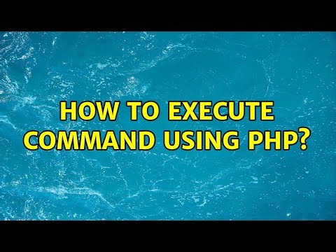 How to execute command using php?