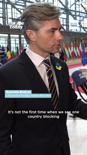 “It’s not the first time we see one country blocking our collective action. We cannot be disrupted each time with these vetoes." Lithuania’s foreign minister hits back at Hungary for blocking EU sanctions against Russia and crucial support for Ukraine. Full interview, on #EuropeToday. | Euronews English