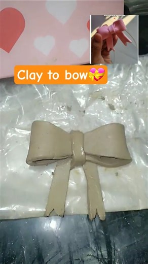 # clay to bow💝 #diy #art #clay #clayart #handmade