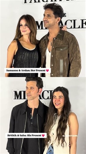Hrithik Roshan with Saba Azad, Sussanne Khan with Arslan Goni 🤌🥺 #shorts