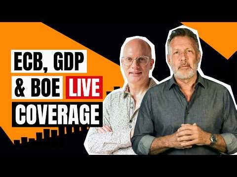 🔴 LIVE: BoE & ECB Rate Decisions + US GDP: GBP, EUR & Dollar Reaction