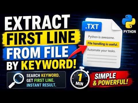 Python Script That Finds the First Line From Any Keyword Search 🔍