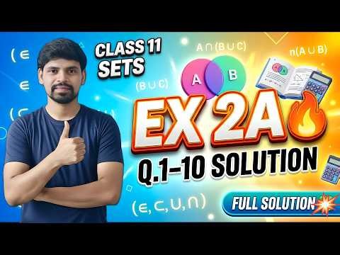 Class 11 Math Sets Exercise 2a (Elements Of Mathematics )|CHSE Odisha Math |+2 1st year math