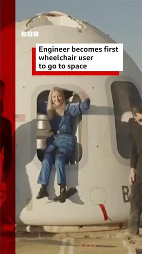 Engineer from Germany becomes first wheelchair user to go to space. #BlueOrigin #BBCNews