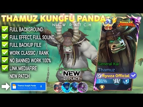 Script Skin Thamuz Kungfu Panda - General Kai No Password | Full Effect Voice | Patch Terbaru