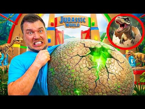 I Ate Dinosaur Poo & Hatched A Real Life T-REX! Jurassic World IRL!