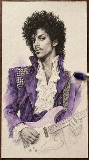 Prince, drawn in purple 💜 #Shorts