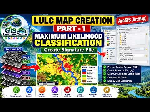 LULC Map Creation in ArcGIS (ArcMap) | Part 1 | Signature File & Maximum Likelihood Classification