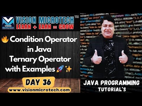 🔥 Condition Operator in Java | Ternary Operator in Java Explained with Examples 🚀 ✨