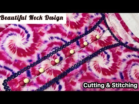 Very Simple and Beautiful Neck Design with Lace Cutting and Stitching || Pakistani Gala Design 2026
