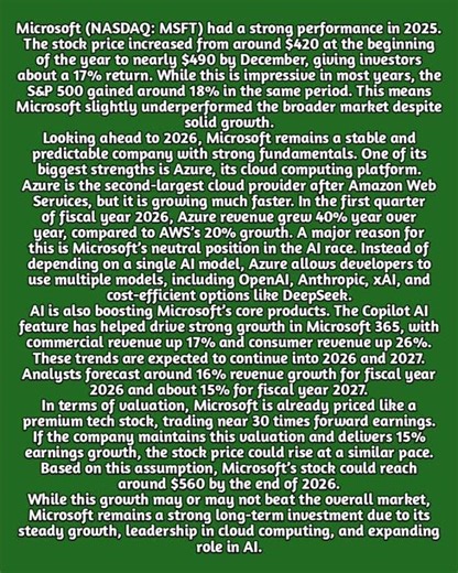 “Microsoft Stock Prediction 2026: Can MSFT Hit $560 or Beat the Market?”