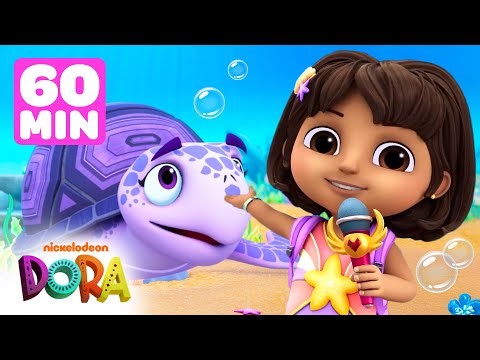 Dora's Mermaid Splash! 🧜‍♀️ Underwater Adventures for 60 Minutes | Dora & Friends