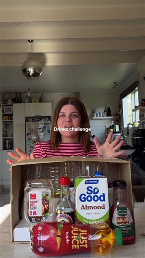 The girls had so much fun doing this! Although, I did think they’d be a little kinder 😂 not sure why they think I love almond milk?! #drinkschallenge #guessthedrink #foodie #kidschoice