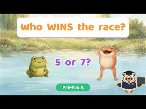 The Number Race! 🐸 Which Number Is Bigger? | Preschool & Kindergarten Math | Hootu
