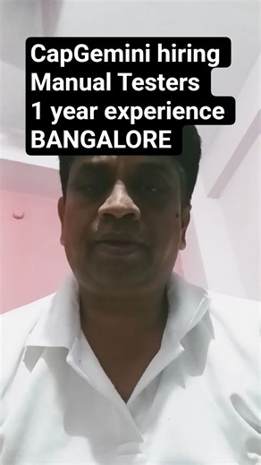 Capgemini Manual Testing Jobs 2026 | Web Technologies | Bangalore