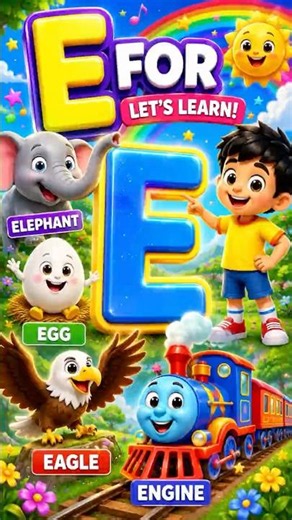 E for Elephant 🐘 | ABC Song for Kids 🎵 | Learn English Alphabet Shorts