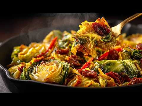 LAZY DINNER: cook cabbage like this! Simple, very tasty and Quick One-Pan Dinner ❗️