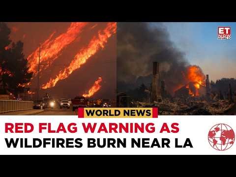 California Wildfires LIVE: Aerial Views Show Flames Burning Across Los Angeles as Homes Face Threat