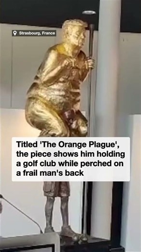 Eyebrows raised as naked 23-karat gold Trump statue unveiled