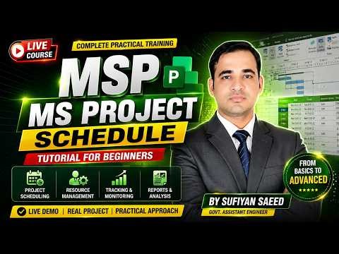 MS Project (MSP) Full Tutorial | Project Scheduling Step-by-Step Guide (2026)