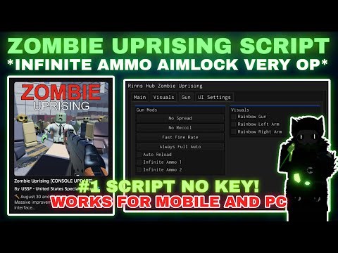 🧟‍♀️Zombie Uprising Script Pastebin **NO KEY** INFINITE AMMO | ESP+TRACERS | FREE ANY GUNS Very OP💥