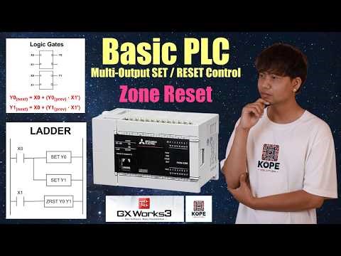 Basic PLC : Lab 4 Multi-Output SET / RESET Control | GX Works3 FX5U