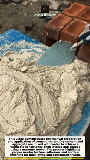 Perfect Cement Mortar Mixing by Hand | Smooth & Strong Finish #construction #masonry #shorts