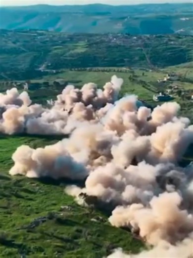The Israeli army released a video on Monday showing what it claimed was the destruction of infrastructure belonging to Hezbollah in southern Lebanon. The video showed the destruction of houses, with large plumes of smoke rising afterwards.