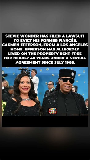 Stevie Wonder Wants Carmen Efferson Out of His LA Home After Decades Rent-Free #shorts #celebrity