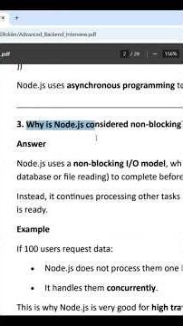 Why Node.js is Non-Blocking? 🤔 | Backend Interview Question