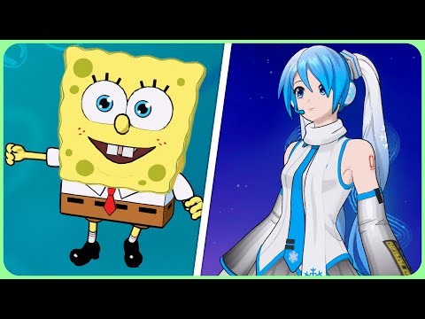 SpongeBob and Snow Hatsune Miku Arrived in Fortnite!